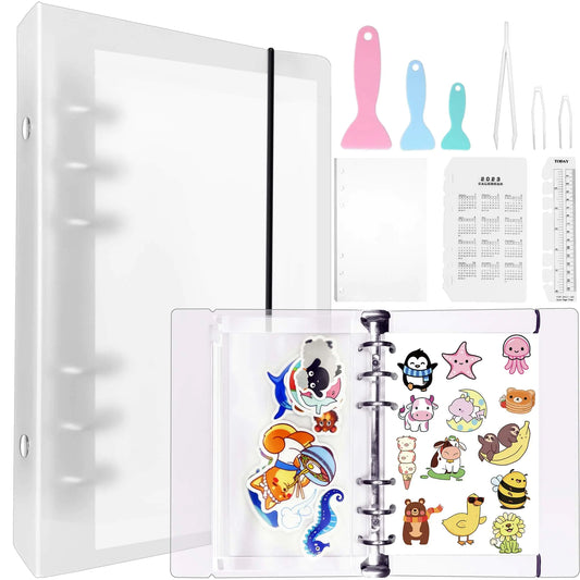 Quick-Find Reusable Sticker Collecting Album – A5 Binder w/ tools