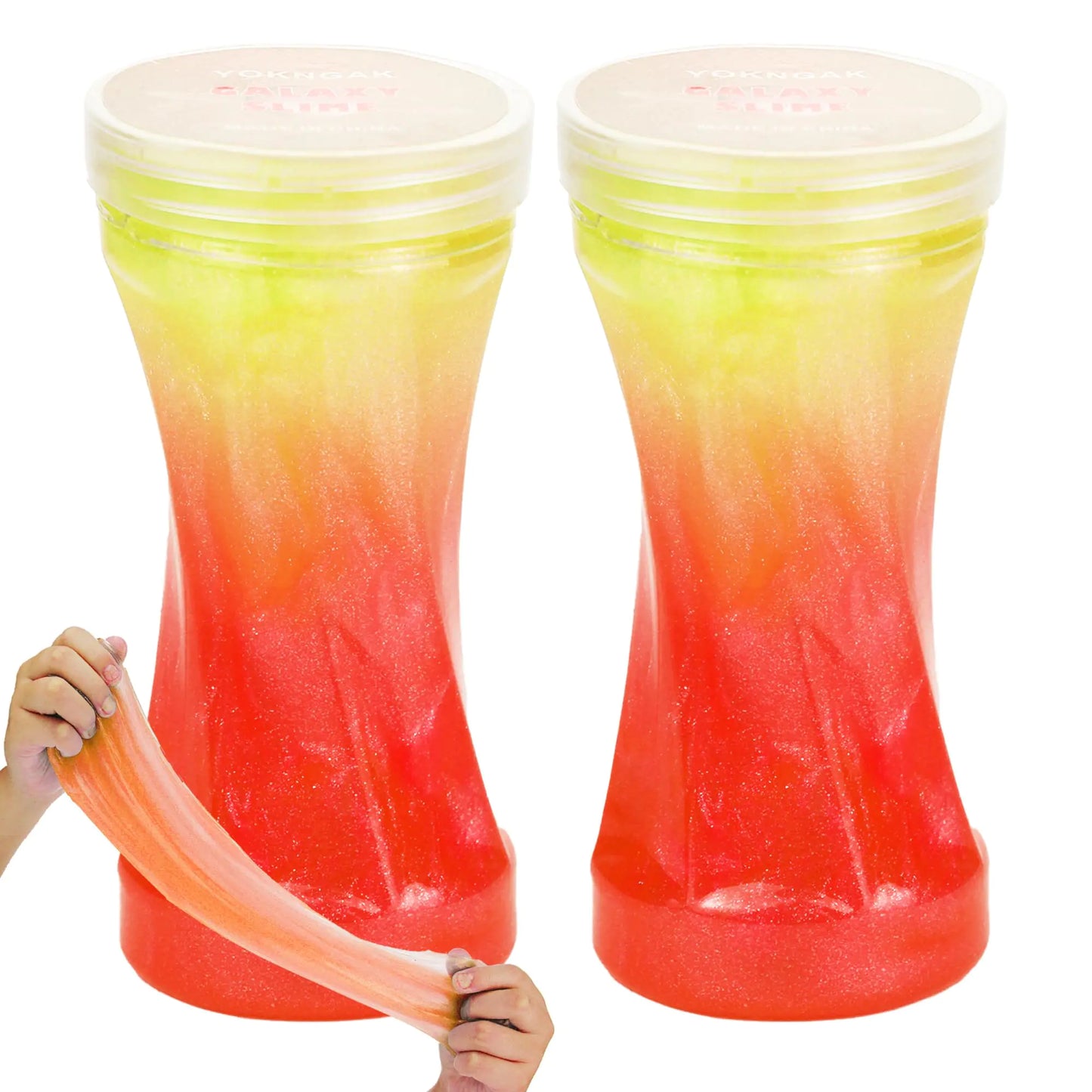 Galaxy Slime β 2-Pack Glitter Crunch Slime (Red & Yellow Mix)