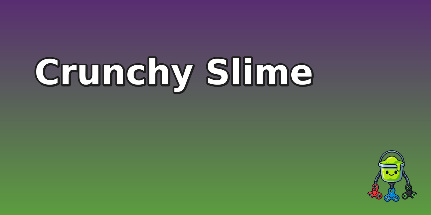 🔴 Crunchy Slime – Smooth & Spreadable | Slime Zone