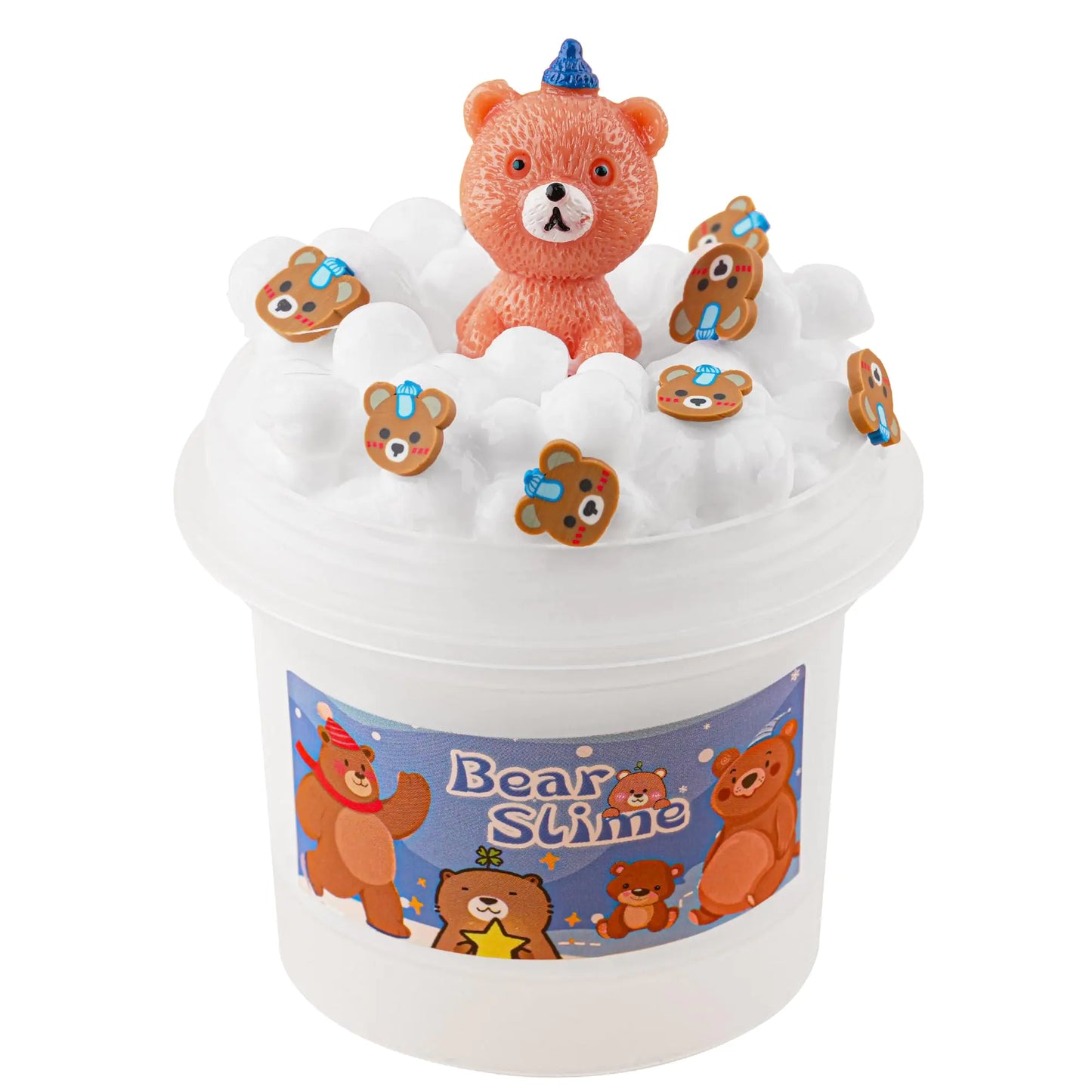 Bear Charm Foam Slime – Stretchy & Crunchy