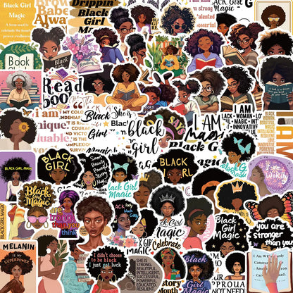 Black Girl Magic Affirmation Stickers - 100 pcs