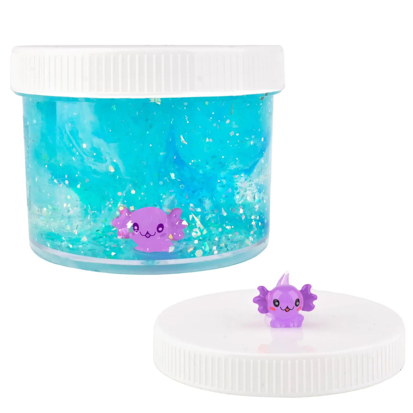 Axolotl Clear Slime – Stretchy, Non-Sticky with Charm (7oz)